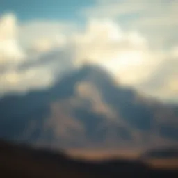 Majestic view of Jebel Jais peak with dramatic clouds
