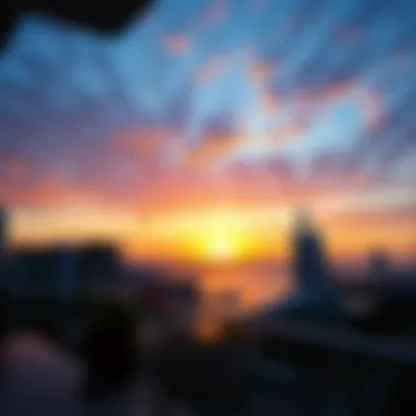 Scenic Sunset from Marina Residences Vibrant sunset view from a balcony in Marina Residences