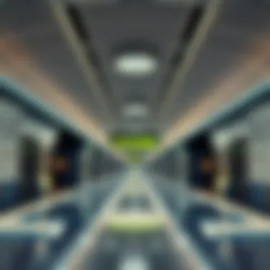 Interior of a modern metro station in Dubai