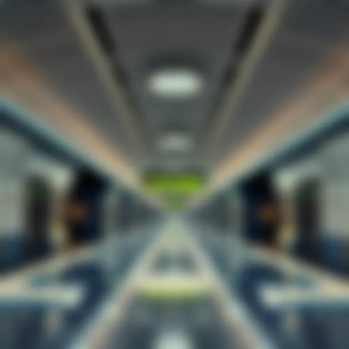 Interior of a modern metro station in Dubai