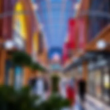 Shopping Destinations in Mirdif Vibrant shopping center bustling with activity