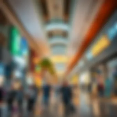 The Lively Atmosphere of Shopping at Outlet Malls in Dubai A vibrant atmosphere of shoppers enjoying their time at an outlet mall