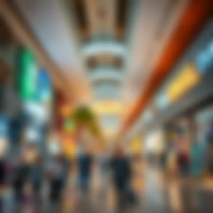 The Lively Atmosphere of Shopping at Outlet Malls in Dubai A vibrant atmosphere of shoppers enjoying their time at an outlet mall