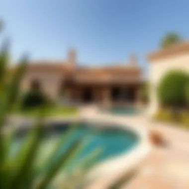 Scenic Backyard of Al Qurain Villa Scenic backyard view of a villa in Al Qurain