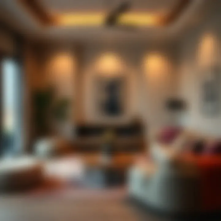 Cozy Living Space with Unique Decor Cozy living space highlighting unique decor elements