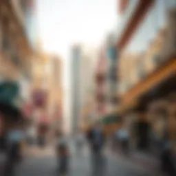 Vibrant streets of Karama showcasing shop rentals