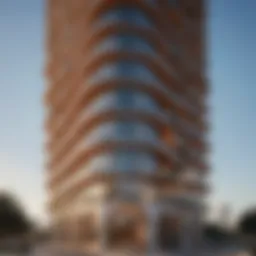Stunning architectural view of Apricot Tower