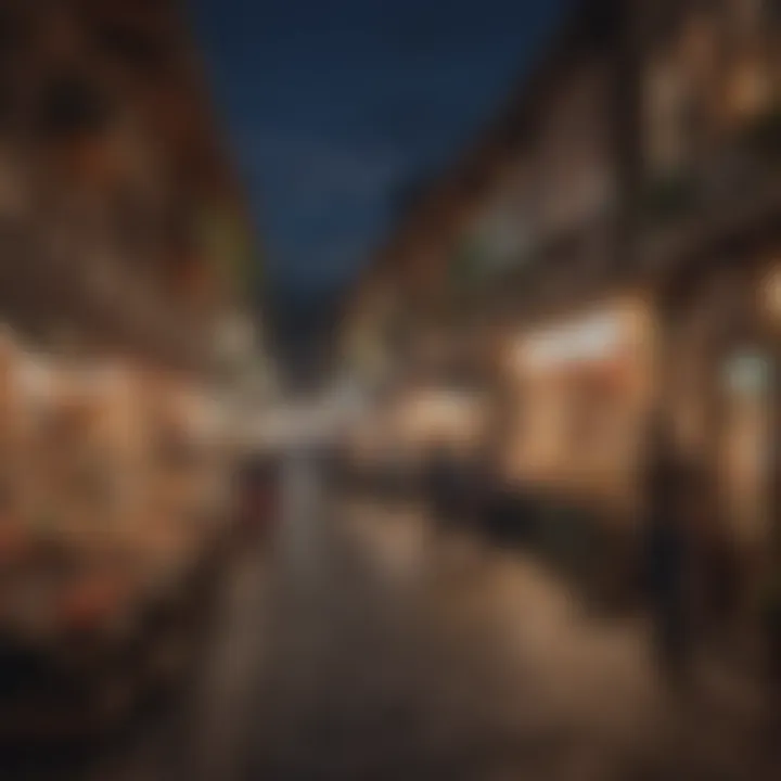 The vibrant marketplace reflecting local culture and tourism
