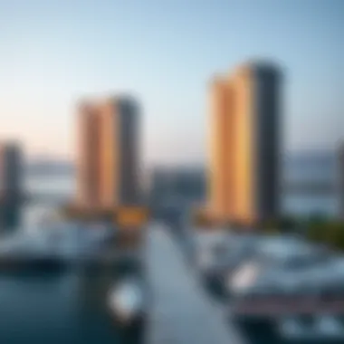 Prime Waterfront Location of Marina Suites Panoramic view of Marina Suites' prime location near the waterfront