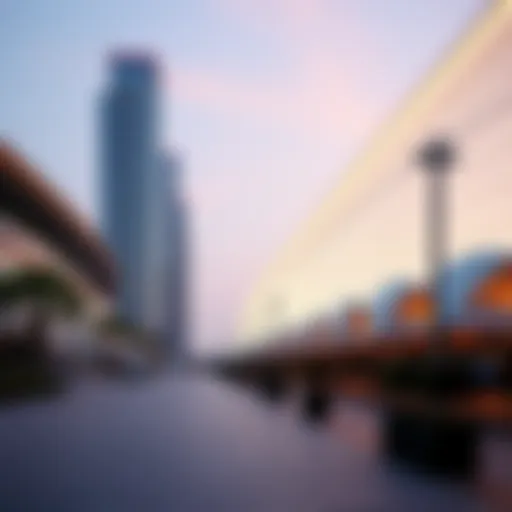 The stunning architectural design of Dubai's promenade showcasing modern aesthetics