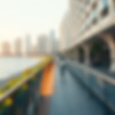 Pedestrian-friendly pathways encouraging leisure and movement in the promenade