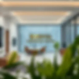 Interior view of the Rental Dispute Center in Dubai showcasing its modern design