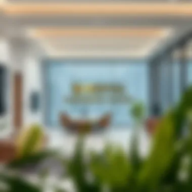 Interior view of the Rental Dispute Center in Dubai showcasing its modern design