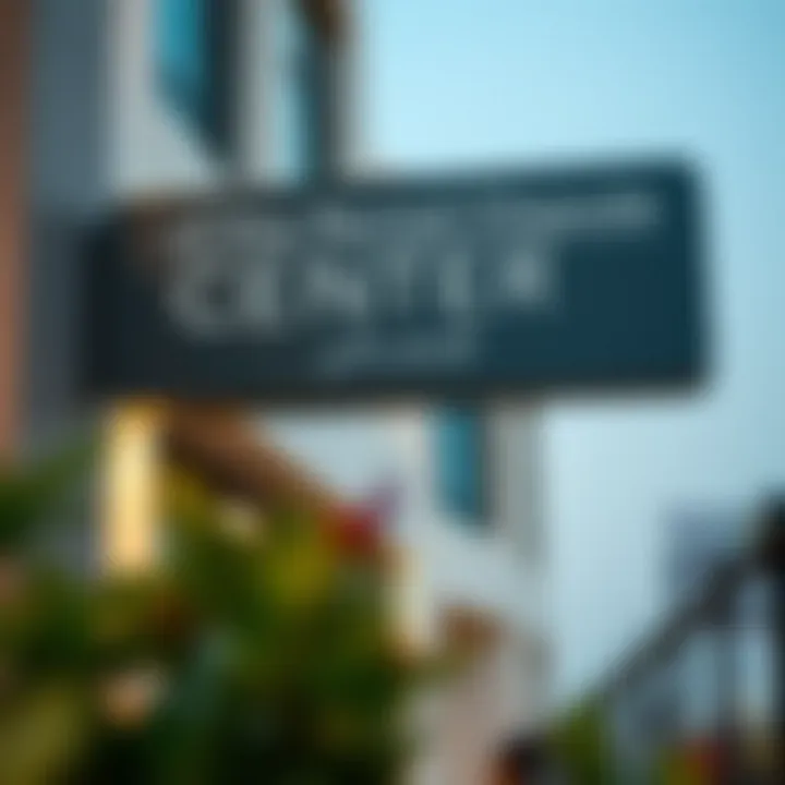 Signage of the Rental Dispute Center highlighting its services