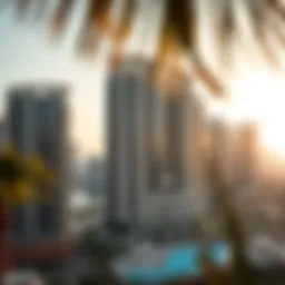 Stunning skyline view showcasing luxurious residential towers in Dubai