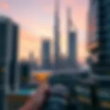 Modern Architecture in Dubai A stunning skyline view of Dubai showcasing modern architecture