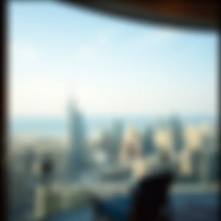 Panoramic Views of Dubai from Savoy Hotel Panoramic view of Dubai skyline from Savoy Hotel