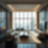 Luxurious living room interior in World Trade Center apartments