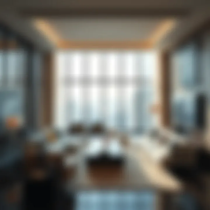 Luxury Living Room in World Trade Center Luxurious living room interior in World Trade Center apartments