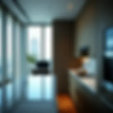 Sleek Kitchen Design in World Trade Center Apartments Modern kitchen design in World Trade Center residences