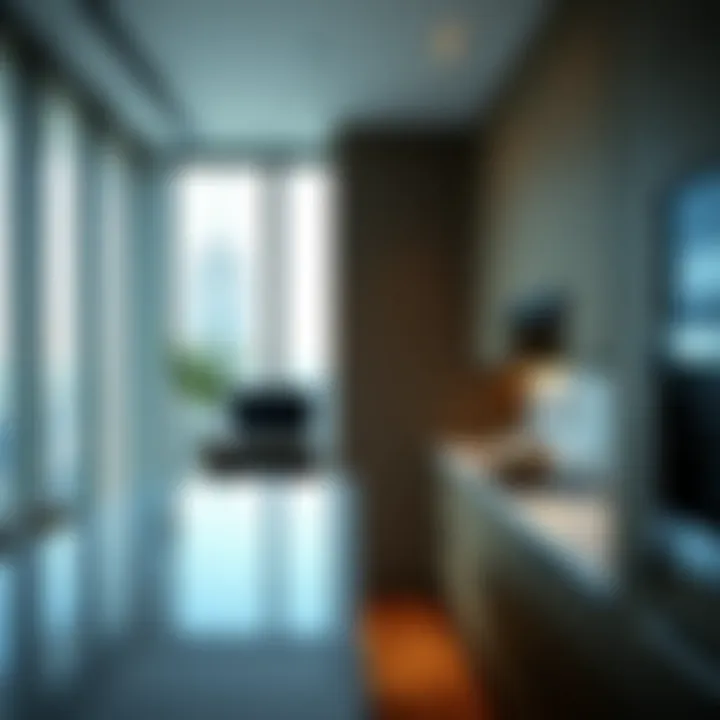 Sleek Kitchen Design in World Trade Center Apartments Modern kitchen design in World Trade Center residences