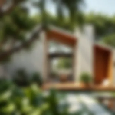 Eco-Conscious Design Elements Architectural details showcasing eco-friendly materials of Forest Villa