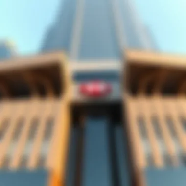 Architectural details of HSBC Tower Dubai emphasizing its structural elegance