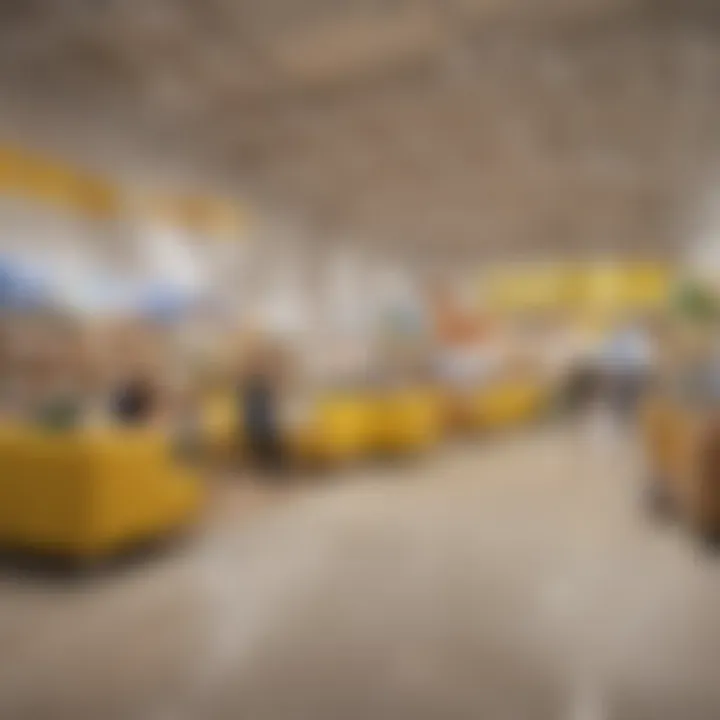 A customer experience zone within the IKEA store, highlighting interactive elements