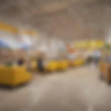 Customer Experience Zone A customer experience zone within the IKEA store, highlighting interactive elements