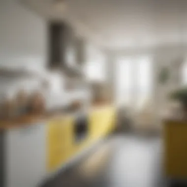 A vibrant display of IKEA's kitchen designs and accessories