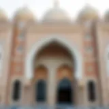 Facade of Jumeirah Mosque Exquisite facade of Jumeirah Mosque showcasing intricate Islamic patterns