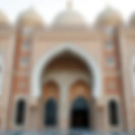 Facade of Jumeirah Mosque Exquisite facade of Jumeirah Mosque showcasing intricate Islamic patterns
