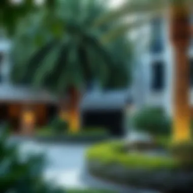 Community Living Near Lantana Villa Vibrant community atmosphere surrounding Lantana Villa with lush greenery