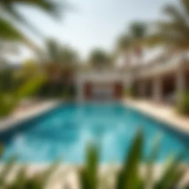 Private Pool in Lush Surroundings Serene private pool surrounded by lush landscaping