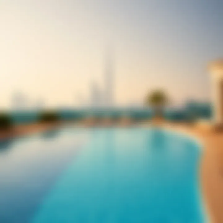 Stunning rooftop pool overlooking iconic landmarks