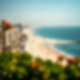 A panoramic view of Mamzar Beach showcasing its pristine shoreline