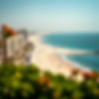 Panoramic View of Mamzar Beach A panoramic view of Mamzar Beach showcasing its pristine shoreline