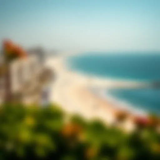 Panoramic View of Mamzar Beach A panoramic view of Mamzar Beach showcasing its pristine shoreline