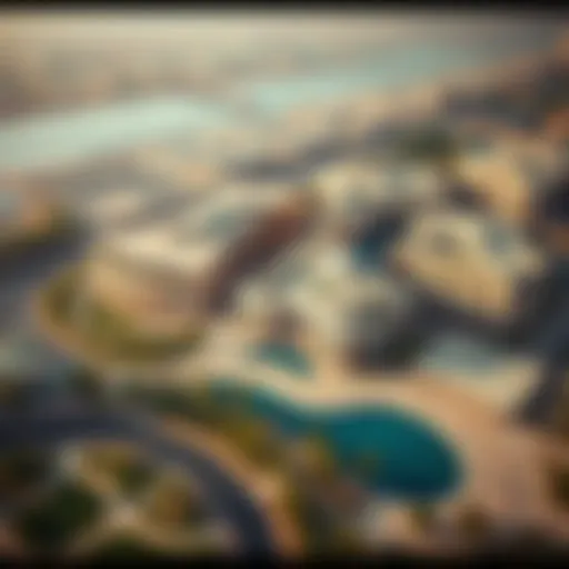 Aerial View of Marjan Luxury Development Aerial view of Marjan showcasing its luxurious architecture