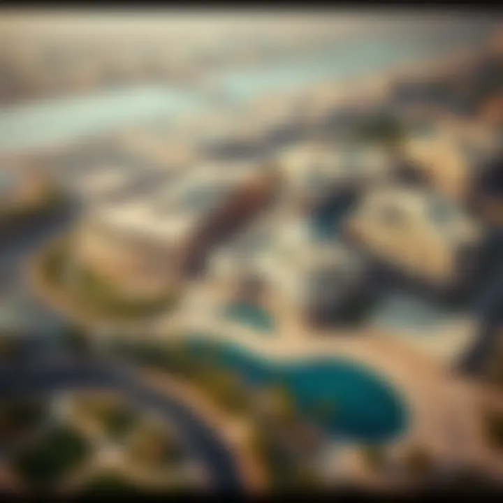 Aerial View of Marjan Luxury Development Aerial view of Marjan showcasing its luxurious architecture