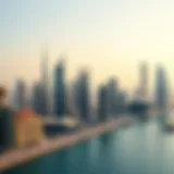 A panoramic view of the Dubai skyline showcasing modern architecture and vibrant city life.