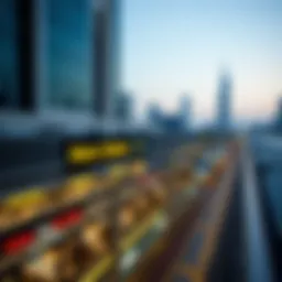 Detailed Metro Dubai map highlighting major stations