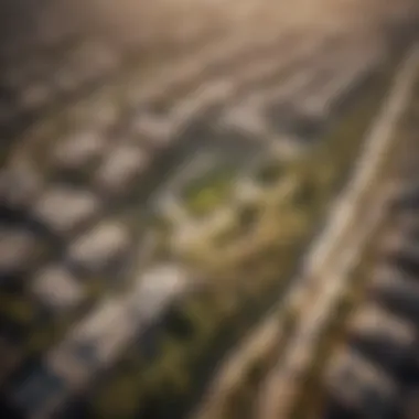 Aerial View of Nima: The Valley Aerial view of Nima: The Valley showcasing its landscape design and architecture