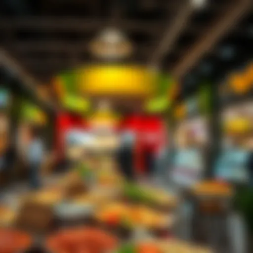 A Culinary Explosion: Diverse Offerings Vibrant food selection at Oasis Mall Food Court
