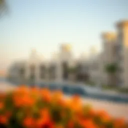 Stunning view of Palm Jumeirah Club with its luxurious architecture and surroundings
