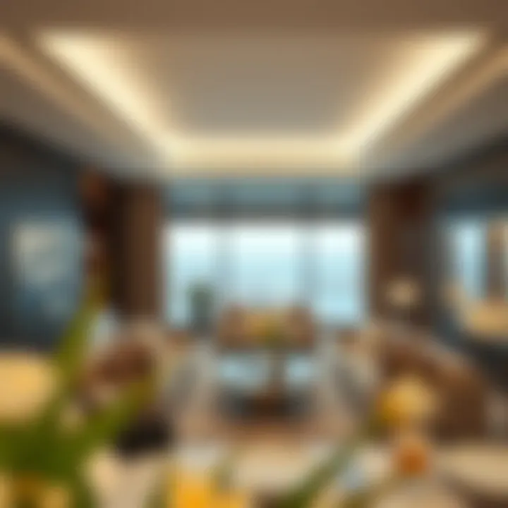 Interior design showcasing luxury features of Palm View Tower