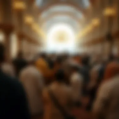 Community Prayer Gathering Community gathering for prayers during Ramadan