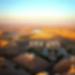 A panoramic view of Ras Al Khor Wildlife Sanctuary showcasing its diverse landscape.