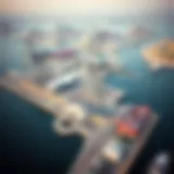 Aerial view of Rashid Port showcasing its expansive infrastructure