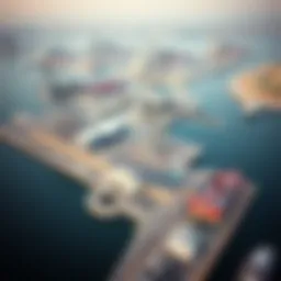 Aerial view of Rashid Port showcasing its expansive infrastructure
